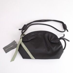 Vera Bradley Black Crossbody Bag with Olive Ribbon Accent New With Tag